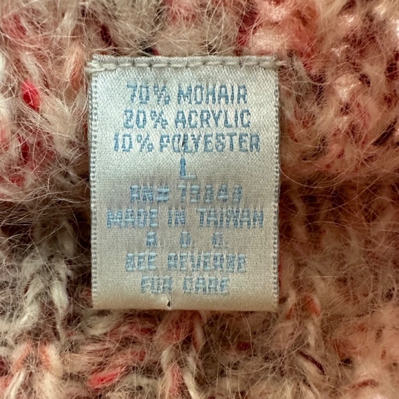 Frost Sweater Womens Size M/L  Mohair Blend Mock Neck Pullover Cropped  90s - Picture 10 of 13